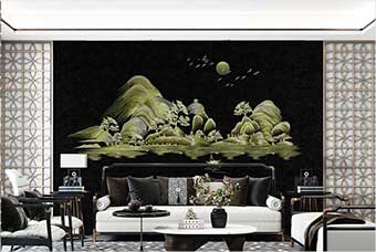 揭阳森佰汇航空纤维墙咔（湖光山色）